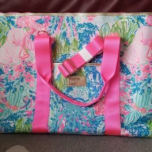 Nwt Lilly Pulitzer Luggage Tote in fished my wish